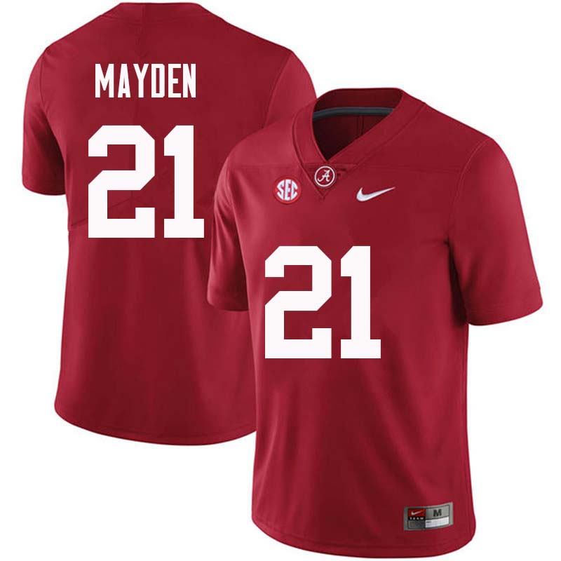 Men #21 Jared Mayden Alabama Crimson Tide College Football Jerseys Sale-Crimson